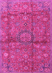 Medallion Pink Traditional Rug, tr2649pnk