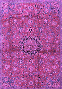 Medallion Purple Traditional Rug, tr2649pur