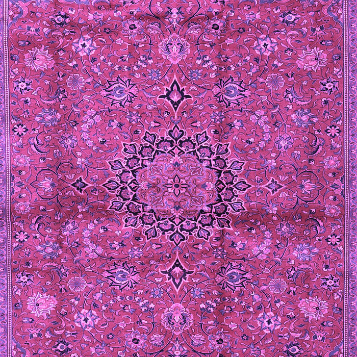 Machine Washable Medallion Purple Traditional Area Rugs, wshtr2649pur