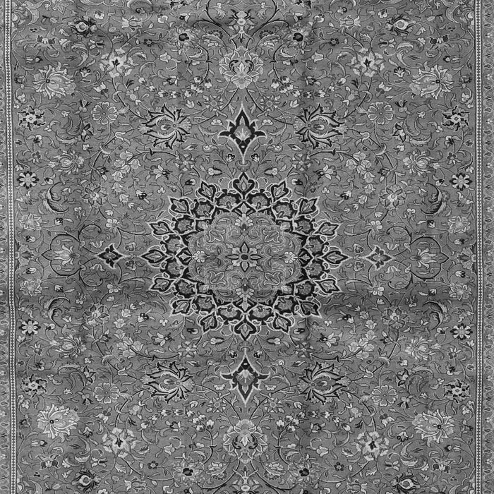 Serging Thickness of Machine Washable Medallion Gray Traditional Rug, wshtr2649gry