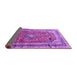 Sideview of Medallion Purple Traditional Rug, tr264pur