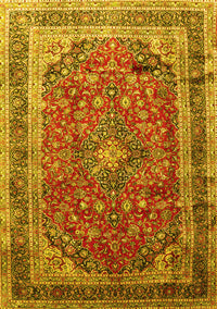 Medallion Yellow Traditional Rug, tr264yw