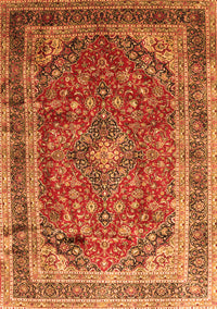 Medallion Orange Traditional Rug, tr264org