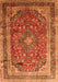 Medallion Orange Traditional Rug, tr264org