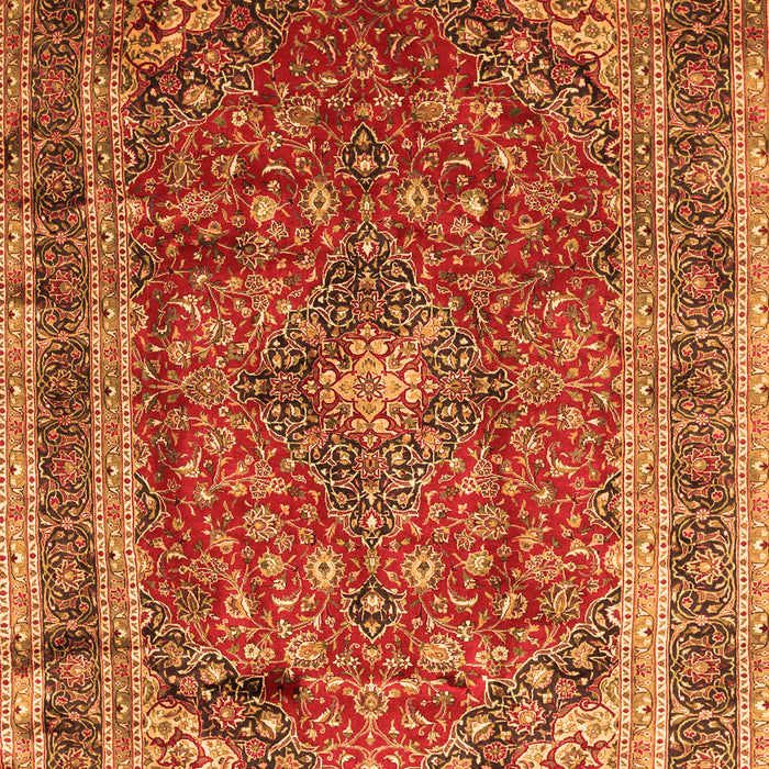 Medallion Orange Traditional Rug, tr264org