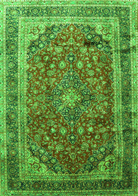 Medallion Green Traditional Rug, tr264grn