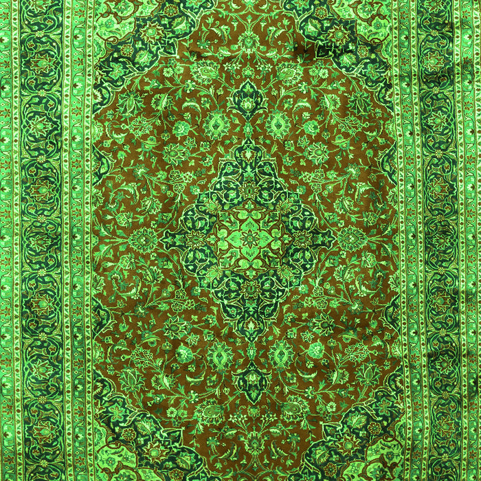 Medallion Green Traditional Rug, tr264grn