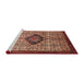 Sideview of Machine Washable Traditional Tomato Red Rug, wshtr265