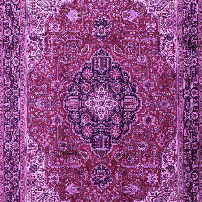 Machine Washable Medallion Purple Traditional Area Rugs, wshtr2650pur