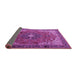 Sideview of Medallion Purple Traditional Rug, tr2650pur