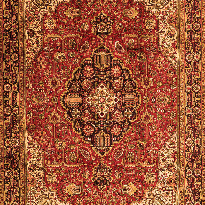 Medallion Orange Traditional Rug, tr2650org
