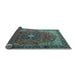 Sideview of Medallion Light Blue Traditional Rug, tr2650lblu