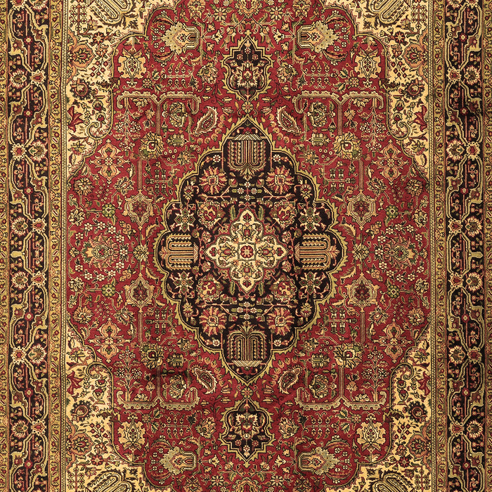 Medallion Brown Traditional Rug, tr2650brn