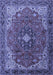 Medallion Blue Traditional Rug, tr2650blu