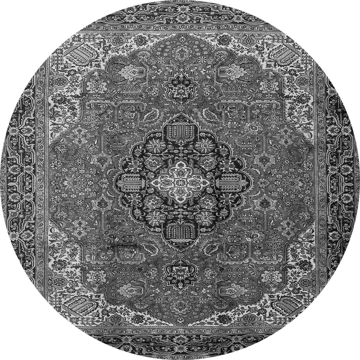 Square Medallion Gray Traditional Rug, tr2650gry