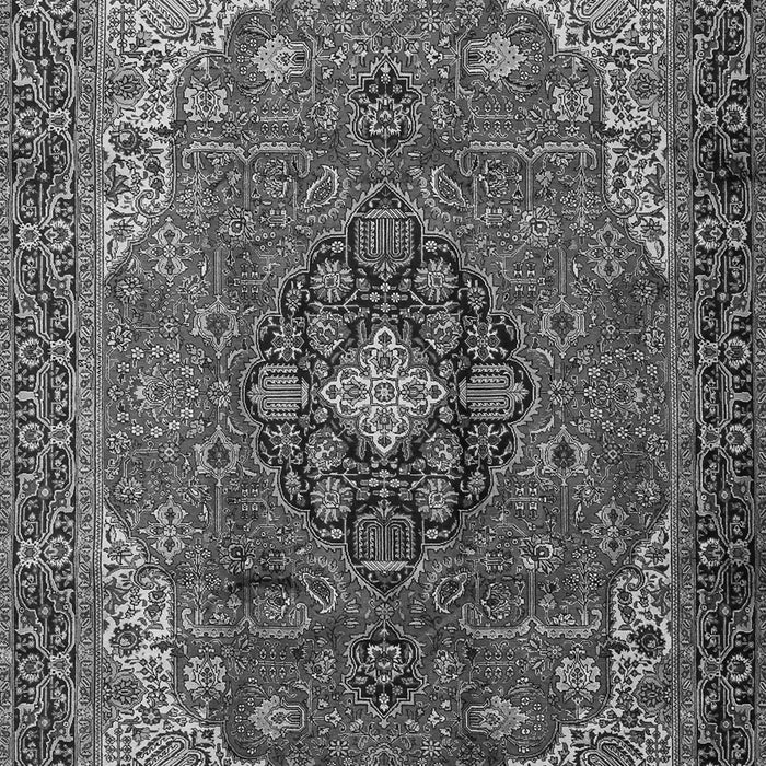 Serging Thickness of Machine Washable Medallion Gray Traditional Rug, wshtr2650gry