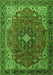 Medallion Green Traditional Rug, tr2650grn