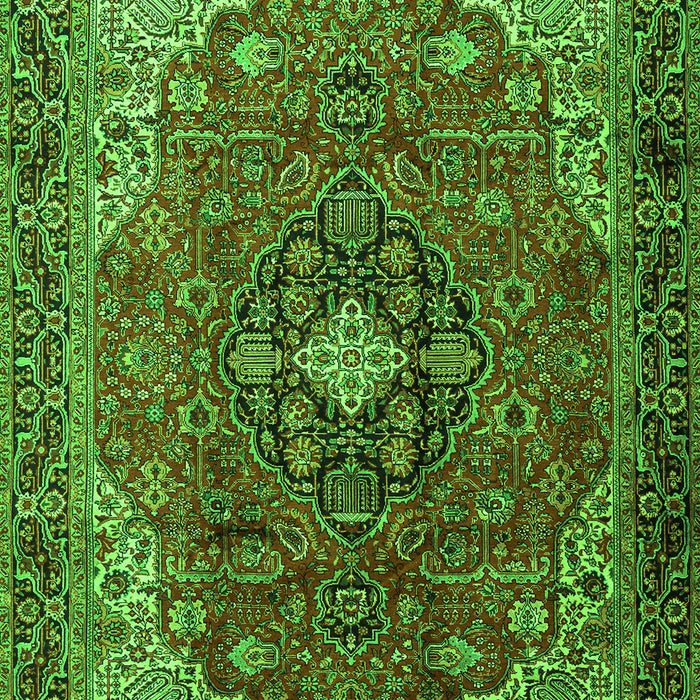 Medallion Green Traditional Rug, tr2650grn
