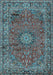 Machine Washable Persian Light Blue Traditional Rug, wshtr2651lblu