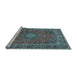 Sideview of Machine Washable Persian Light Blue Traditional Rug, wshtr2651lblu