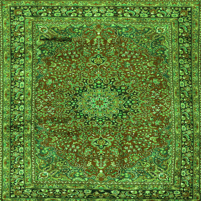 Serging Thickness of Persian Green Traditional Rug, tr2651grn