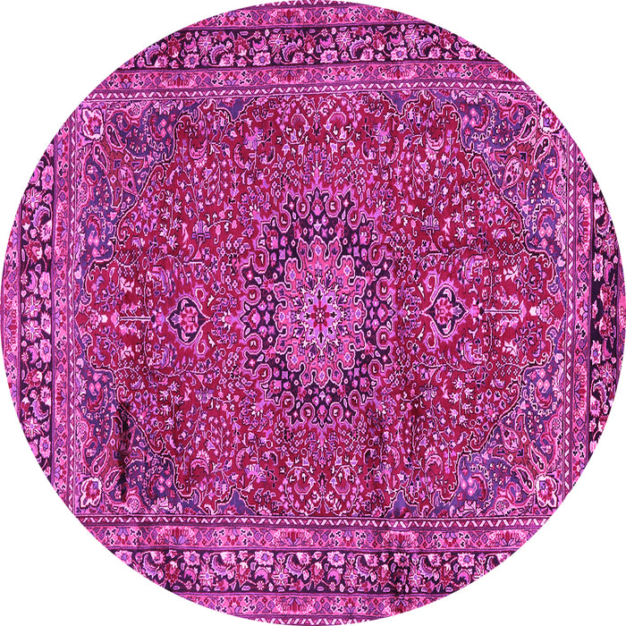 Round Persian Pink Traditional Rug, tr2651pnk