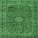 Square Persian Emerald Green Traditional Rug, tr2651emgrn