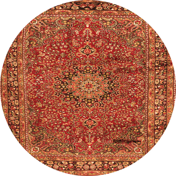 Machine Washable Persian Orange Traditional Area Rugs, wshtr2651org