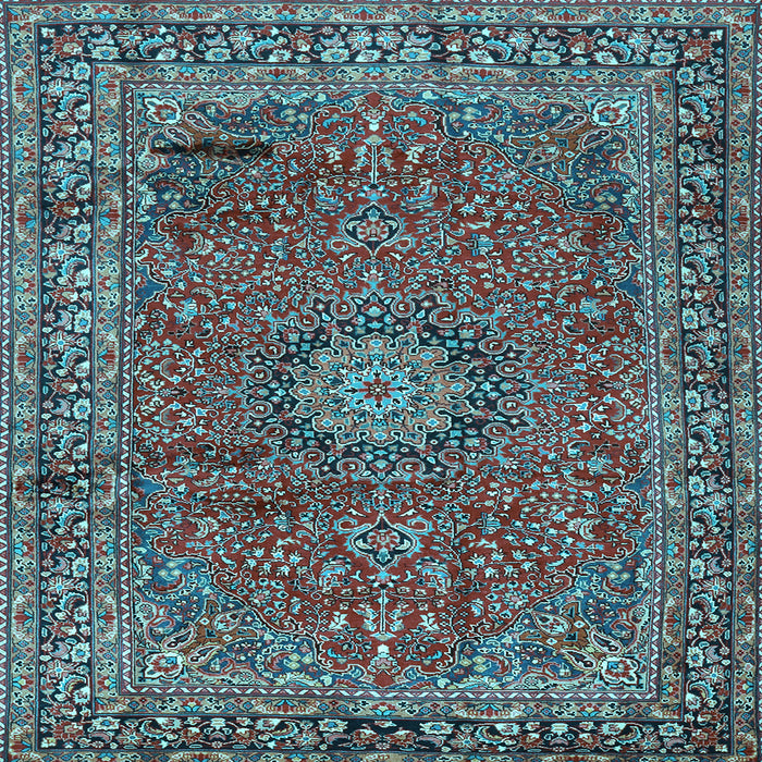 Square Persian Light Blue Traditional Rug, tr2651lblu