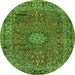 Machine Washable Persian Green Traditional Area Rugs, wshtr2651grn