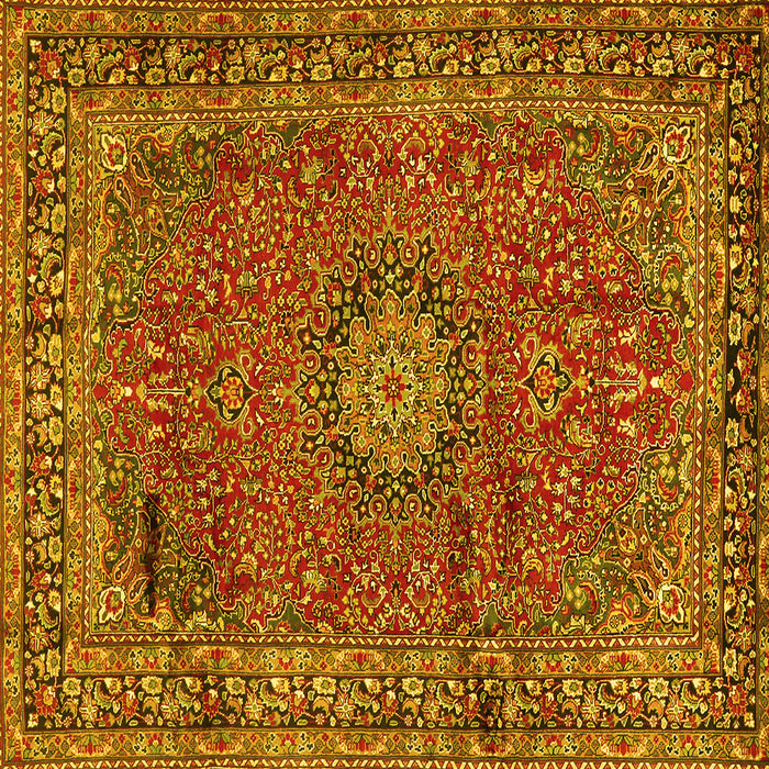 Square Persian Yellow Traditional Rug, tr2651yw