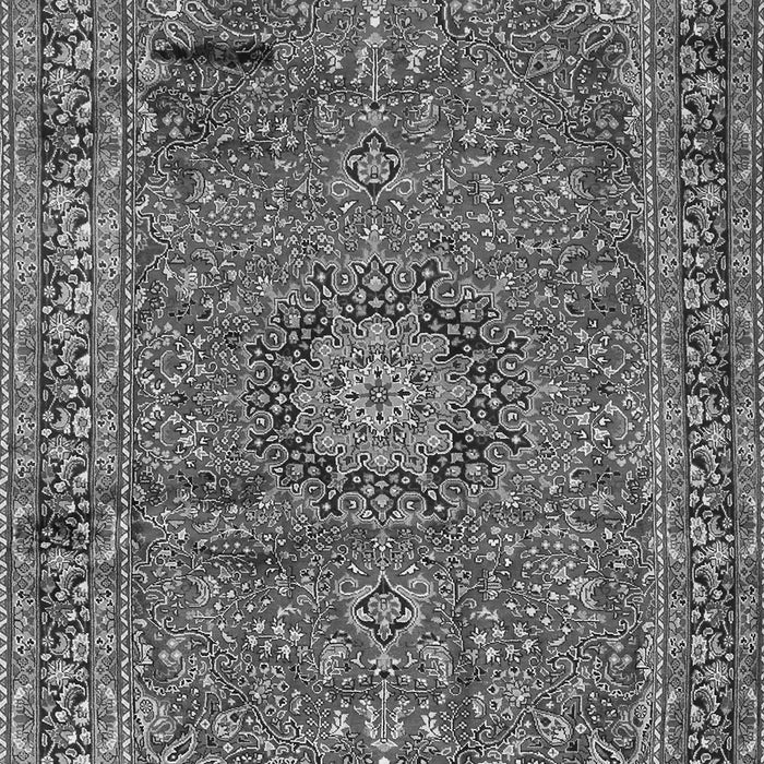 Serging Thickness of Machine Washable Persian Gray Traditional Rug, wshtr2651gry