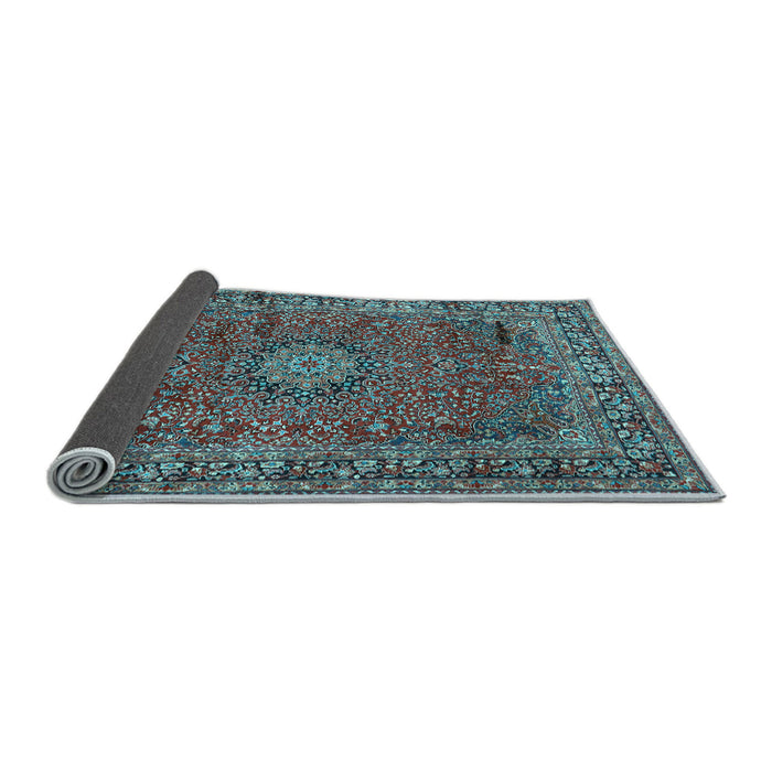 Sideview of Persian Light Blue Traditional Rug, tr2651lblu