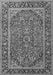 Serging Thickness of Machine Washable Persian Gray Traditional Rug, wshtr2652gry