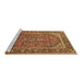 Sideview of Machine Washable Persian Brown Traditional Rug, wshtr2652brn