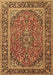 Machine Washable Persian Brown Traditional Rug, wshtr2652brn