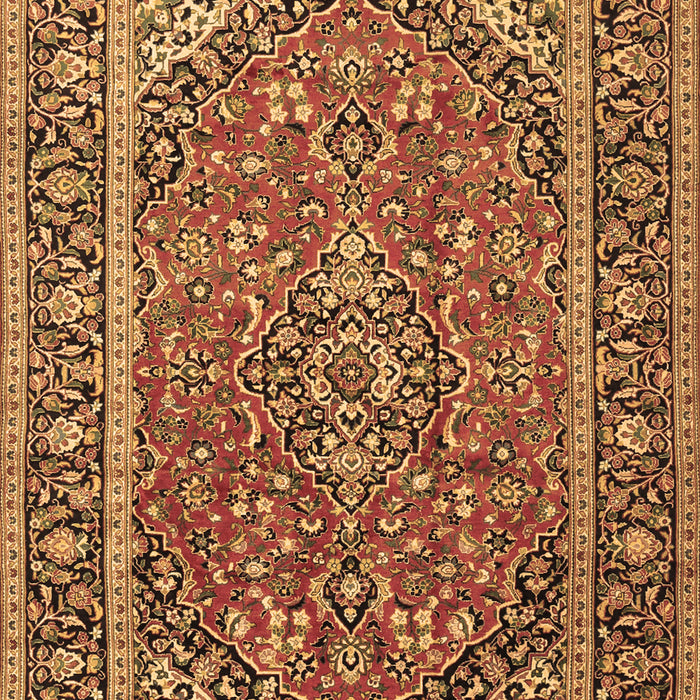 Machine Washable Persian Brown Traditional Rug, wshtr2652brn
