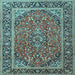 Square Persian Light Blue Traditional Rug, tr2652lblu