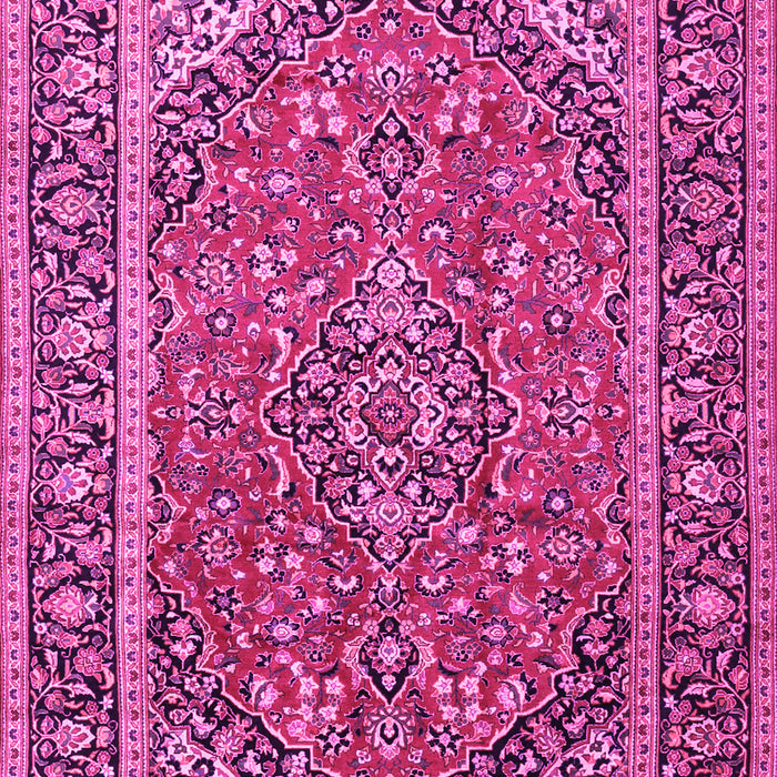 Machine Washable Persian Pink Traditional Rug, wshtr2652pnk