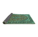 Sideview of Persian Turquoise Traditional Rug, tr2652turq