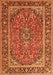 Serging Thickness of Machine Washable Persian Orange Traditional Area Rugs, wshtr2652org