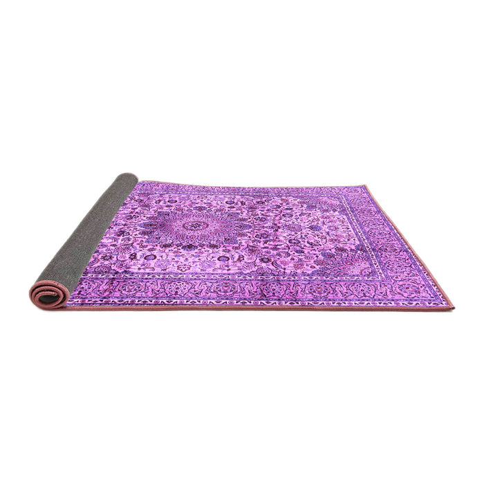 Sideview of Medallion Purple Traditional Rug, tr2653pur