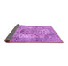 Sideview of Medallion Purple Traditional Rug, tr2653pur