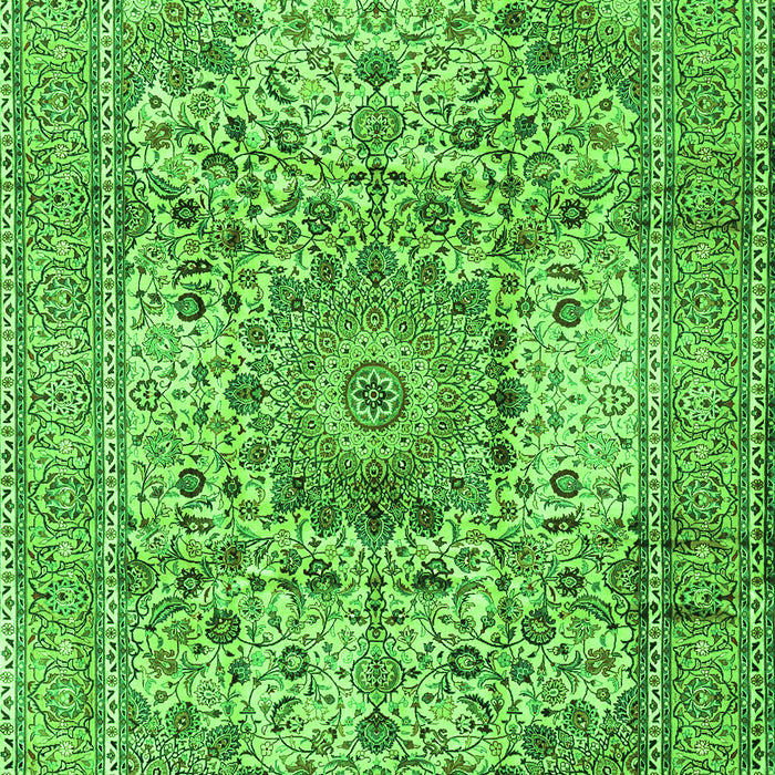 Medallion Green Traditional Rug, tr2653grn