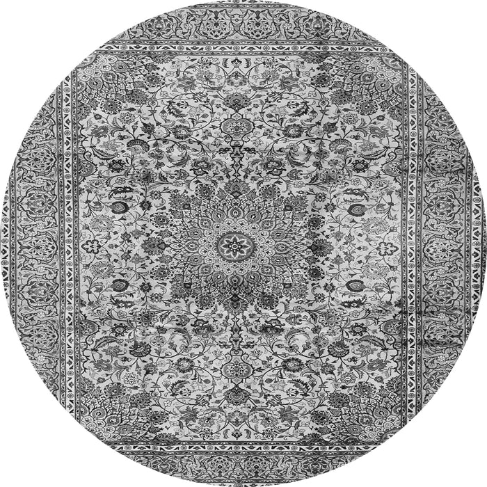 Square Medallion Gray Traditional Rug, tr2653gry