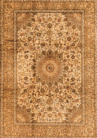 Medallion Orange Traditional Rug, tr2653org