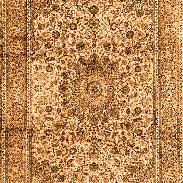 Medallion Orange Traditional Rug, tr2653org