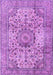 Machine Washable Medallion Purple Traditional Area Rugs, wshtr2653pur