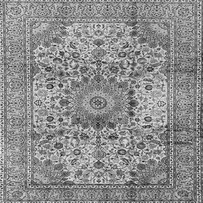Serging Thickness of Medallion Gray Traditional Rug, tr2653gry