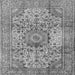 Serging Thickness of Medallion Gray Traditional Rug, tr2653gry